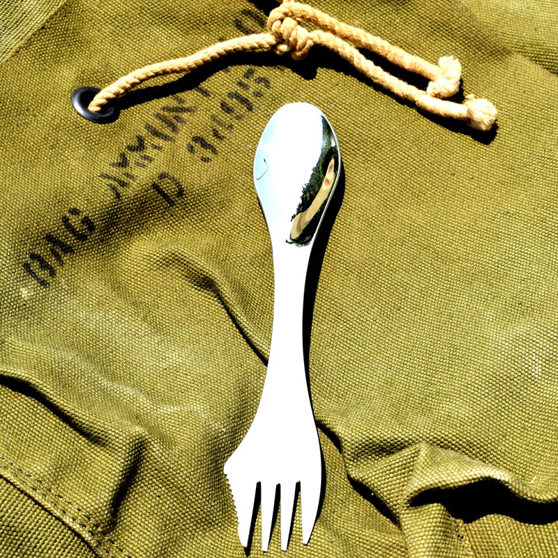 304 stainless steel fork spoon multi - functional fruit fork spoon travel portable tool commuter office tableware