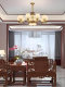 New Chinese-Style Chandelier, Living Room Lamp, Gold Bronze Color, Dining Room Private Room, Tea Room, Villa, Self-Built House, Main Lighting Fixtures