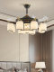 New Chinese-Style Restaurant Fan Chandelier Modern Chinese-Style Living Room Bedroom Zen Tea Room Led Smart Fan Chandelier