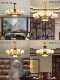 New Chinese-Style Duplex Building Large Chandelier Villa Living Room Open Space Chinese Style Four-Story Hotel Lobby Staircase Long Lamp