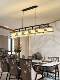 New Chinese-Style Living Room Chandelier with Iron Art Square Lampshade, Dining Room Lamp, Elegant Modern Minimalist Chinese-Style Tea Room Designer Model