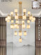 Large Chandelier for the Living Room of a Chinese Duplex House, Modern New Chinese Style, Open-Air Villa, Mezzanine, Open-Air Dining Room Chandelier