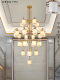Large Chandelier for the Living Room of a Chinese Duplex House, Modern New Chinese Style, Open-Air Villa, Mezzanine, Open-Air Dining Room Chandelier