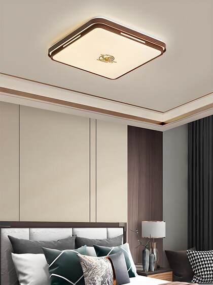 Modern New Chinese-Style Led Ceiling Light with Chinese Zen Aesthetics from the Song Dynasty, Full-Spectrum Main Light for Dining Room, Bedroom, and Living Room