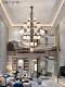 Modern New Chinoiserie Leaping House Living Room Large Chandelier Chinoiserie Hotel Duplex Floor Multi-Layer Hollow Engineering Large Chandelier