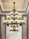 New Chinese-Style Restaurant and Hotel Project Chandelier, Modern High-Ceiling Duplex Villa Hollow Living Room Large Pendant Light