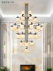 New Chinese-Style Duplex Chandelier for Villa Living Room Main Lighting, Hotel Mezzanine Hollow Hall Engineering Lighting Fixtures Manufacturer