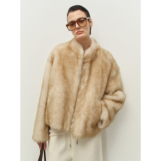 Msbeast Luxury Vintage Straight Hair Custom-Dyed Multi-Color Visual Stand-Up Collar Fur Integrated Short Coat | Phantom Toca