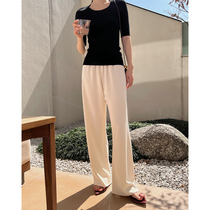 MSBEAST Japan imports washable triacetate casual broadlegged pants woman high waist pituitary pants spring summer