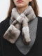 MSBEAST stacking finishing touch double-sided thickened warm original color rex rabbit fur cross-type neck scarf/scarf