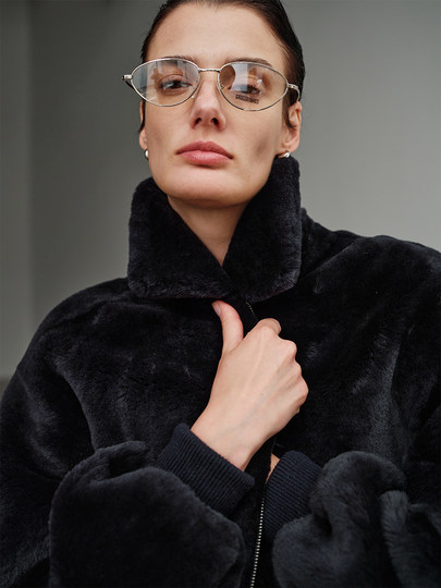 MSBEAST retro American casual lapel jacket-style merino fur one-piece short coat | Rime secrets