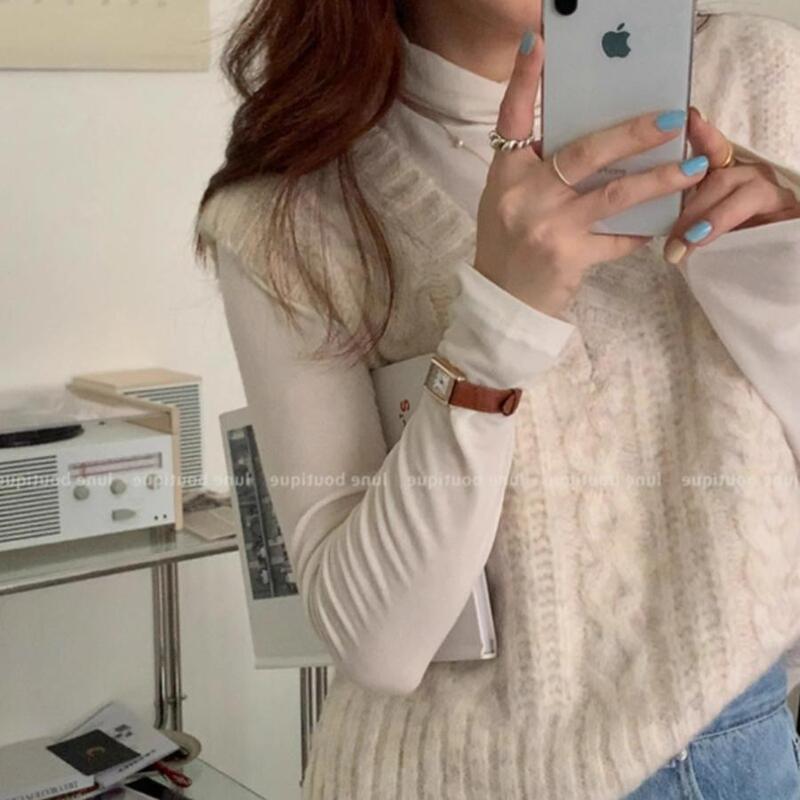 Korean Retro Twist Sweater Vest for Women, Autumn and Winter V-Neck White Inner Layering Sleeveless Top Knitted Vest Korean Retro Twist Sweater Vest for Women, Autumn and Winter V-Neck White Inner Layering Sleeveless Top Knitted Vest