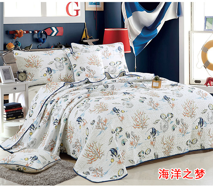 Châu âu bông chần trải giường ba bộ rửa quilting mùa hè mát điều hòa không khí là chần dày sheets đa chức năng