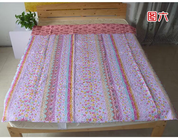 Chần bông bằng vải trải giường đơn 150 * 200 chăn bông hai mặt sử dụng điều hòa không khí cotton đơn giản ga nệm đẹp
