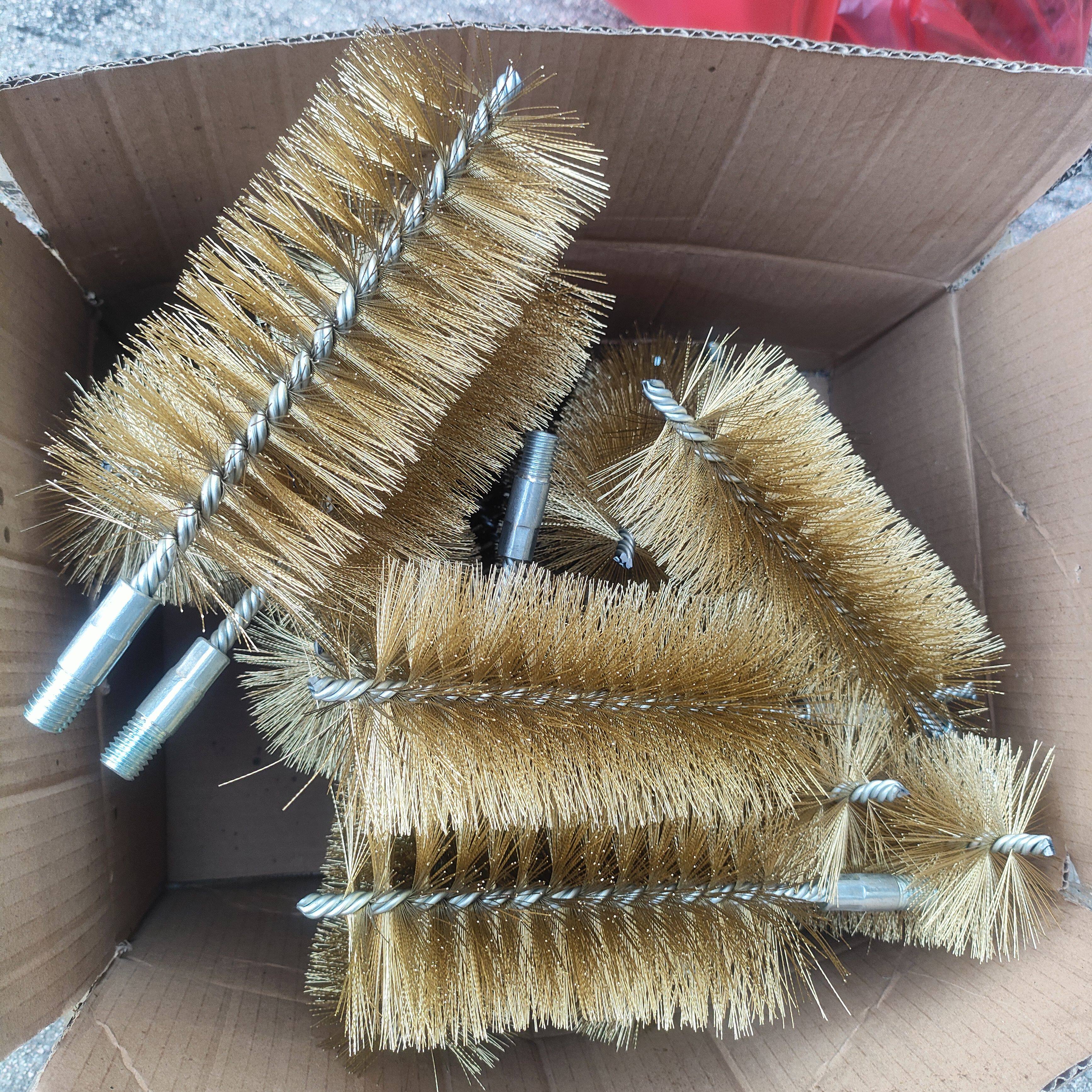 Refrigeration copper pipe cleaning brush with brass bristle 7