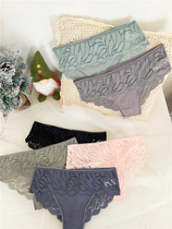Sexy lace with no marks low waist Modale pure colour pure cotton stall lady Triangle underpants Sexy wind girl pants head