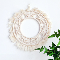 Wind reciting to the sun hanging blanket round nordic wind room Living room Tapestry Tapestry Wall Blanket Braiding Wall Hanging Wall Decoration Hanging Decorations