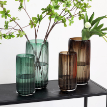 Wind Reciting Ripples Glass Vases Color Vertical Textured Texture Hydroponic Flower Floral flower-like room floral pendulum pieces