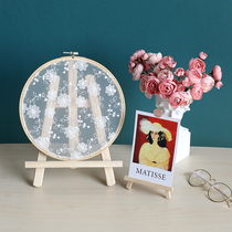 Wind Reciting Log Bracket Pendulum pieces Inwind Nordic minimalist Jewelry Containing Shelf Solid Wood Lace Show Shelf Flat