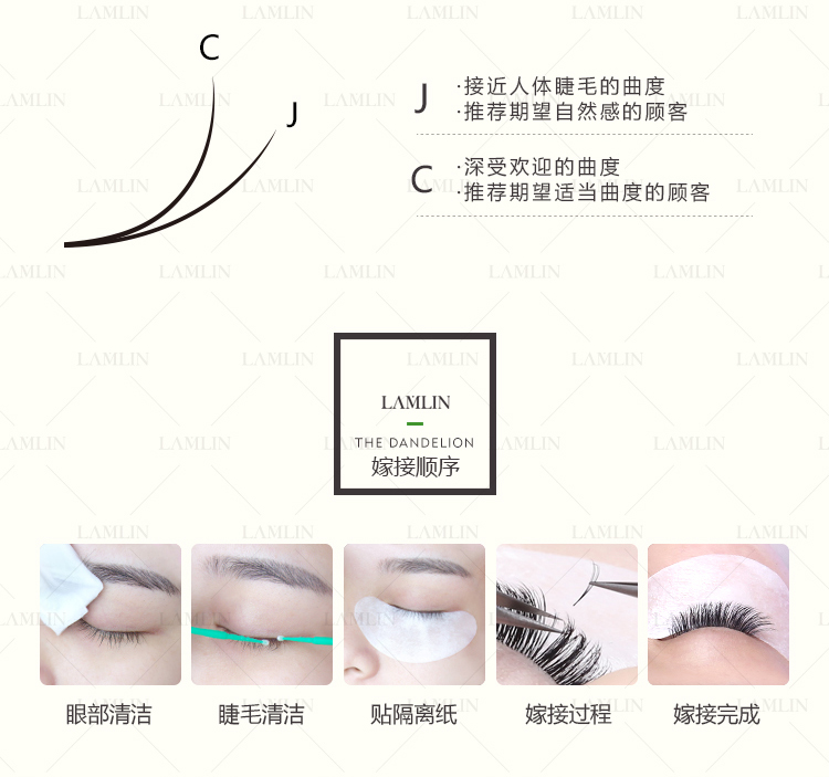 Ghép lông mi giả 0,05 Độ dày J, C uốn cong 3D bồ công anh Mềm có thể nở hoa gel kích mí the face shop