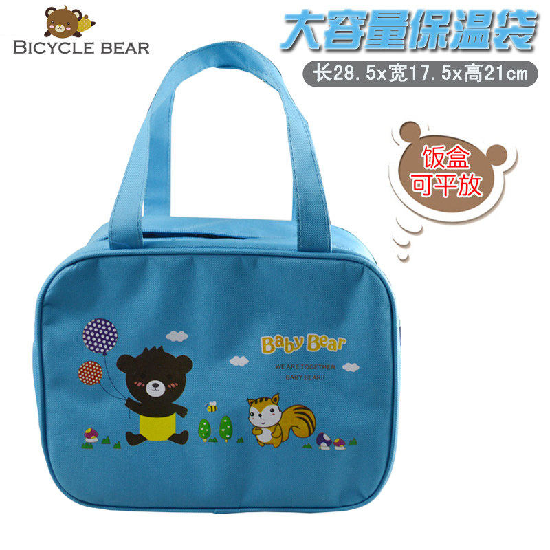 Lunch box tote bag children's meal bag thickened meal bib office worker portable lunch bag aluminum foil waterproof insulation bag lunch bag