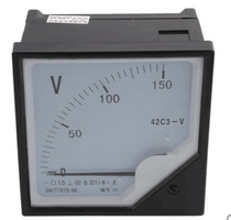 The Yangtze River instrument 42C3-V pointer DC voltmeter 10V 20V 30V 50V 75V 100V 250V