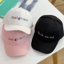 Spring and summer childrens letter hat men and womens curved eaves spring and summer Korean tide cap baseball cap sunscreen sunshade hip hip hat
