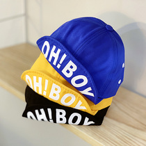 Spring childrens solid color cap Japanese hat short brim baseball cap summer boy and girl retro casual soft brim hat