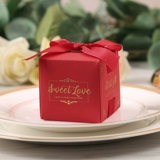 Кампания Mori Красная сахарная коробка свадьба привет сахарная коробка европейская ретро свадебная сахарная коробка простая свадьба Hi Sugar Box