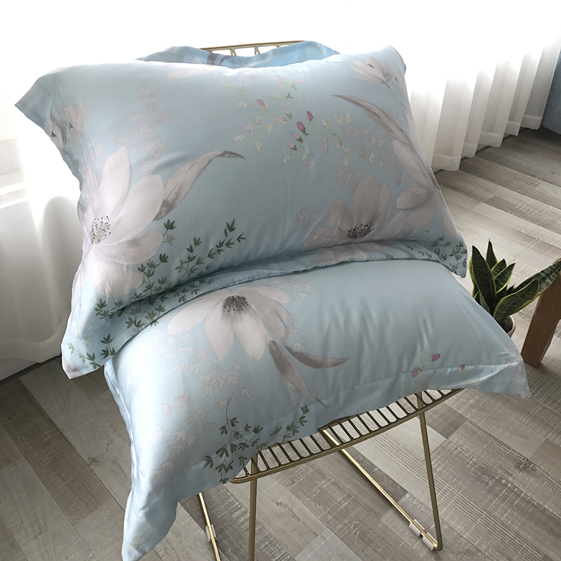 Silky 80 double-sided Lenzing printed Lyocell Tencel pillowcase single product adult envelope pillow pillowcase pair set