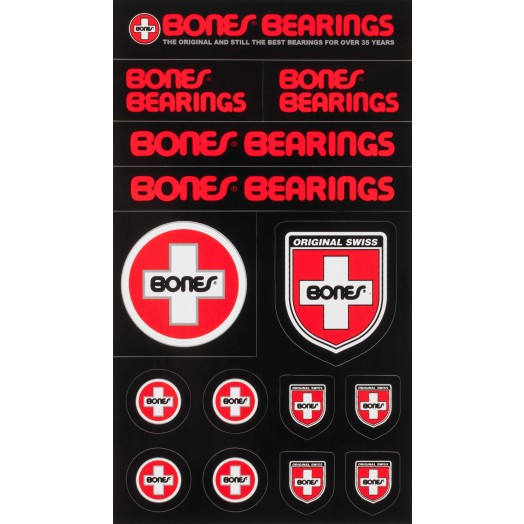 Bones Bearings Swiss imported skateboard combination stickers with personality