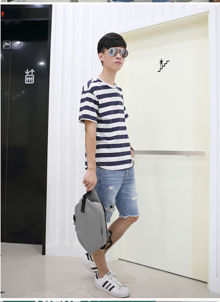 Túi ngực người đàn ông túi vải vai túi người đàn ông giản dị thể thao ba lô Hàn Quốc phiên bản của người đàn ông thủy triều túi cưỡi túi túi du lịch