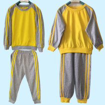  Childrens thin long-sleeved trousers class clothes gray collar summer clothes kindergarten garden clothes mens and womens childrens school uniforms new short-sleeved shorts