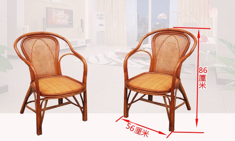 Ban công mây ghế nội thất ba mảnh ghế đơn giải trí wicker ghế cao trở lại thực sự nho duy nhất trong nhà ghế mây - Bàn ghế ngoài trời / sân bàn ghế để ngoài trời