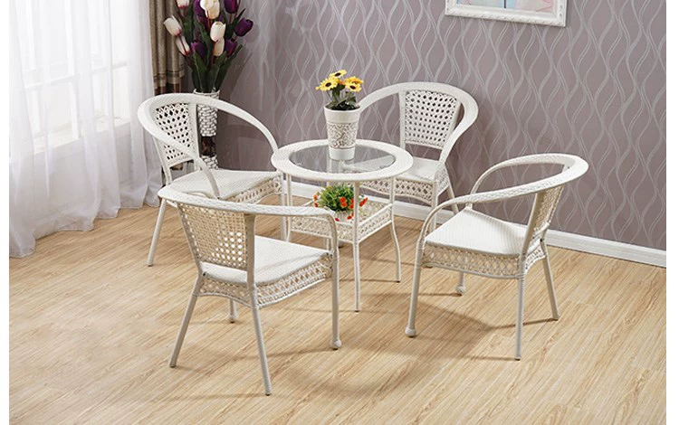 Ghế mây ba ghế phòng khách ngoài trời kết hợp ghế văn phòng cafe bàn ghế ban công và bàn ghế giải trí - Bàn ghế ngoài trời / sân bàn ghế cafe ngoài trời