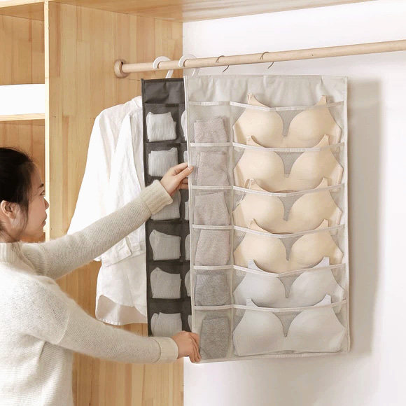 Wardrobe Lingerie Underwear Cashier Bag Hanging Bag Storage Bag Storage Bag Wall Hanging Dorm suspended socks containing theorist cloth