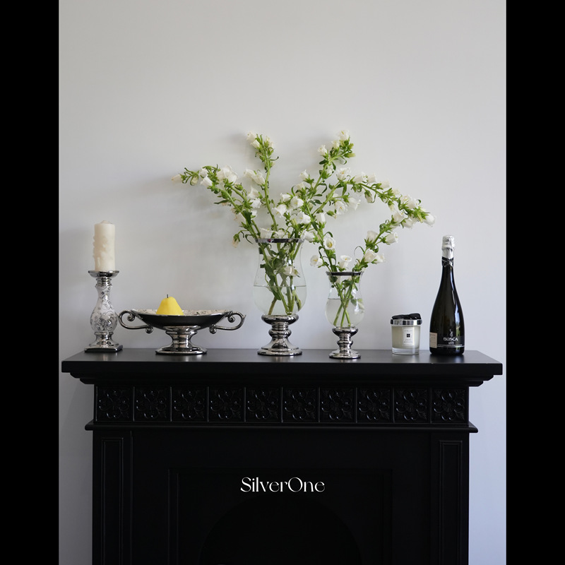 Silverone High-Grade Glass Ceramic Vase, Creative Multi-Purpose Home Decoration, Windproof Candle Holder, Ornamental Fish Tank