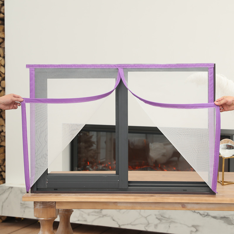 Set For Home Window Screen Door Curtain Magnetic Anti-mosquito Magnet Bar Screen Window Screen Self-Loading Free Punching Invisible Detachable Self-Adhesive Type