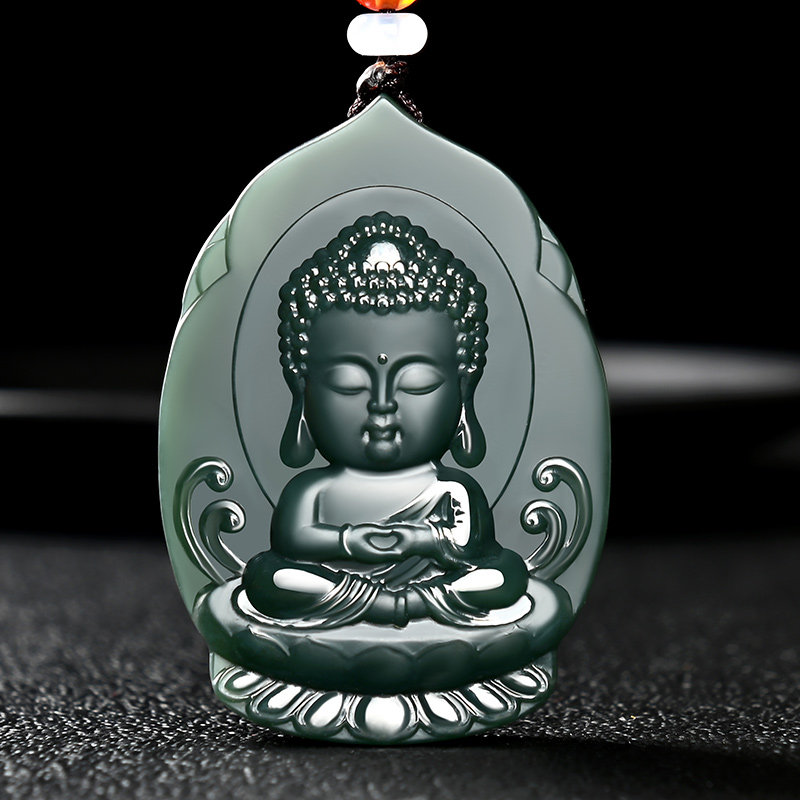 Real Pine and Tian Yubaby Buddha jade pendant Xinjiang Qingyu woman Jade Buddha pendant jade pendant jade pendant with certificate