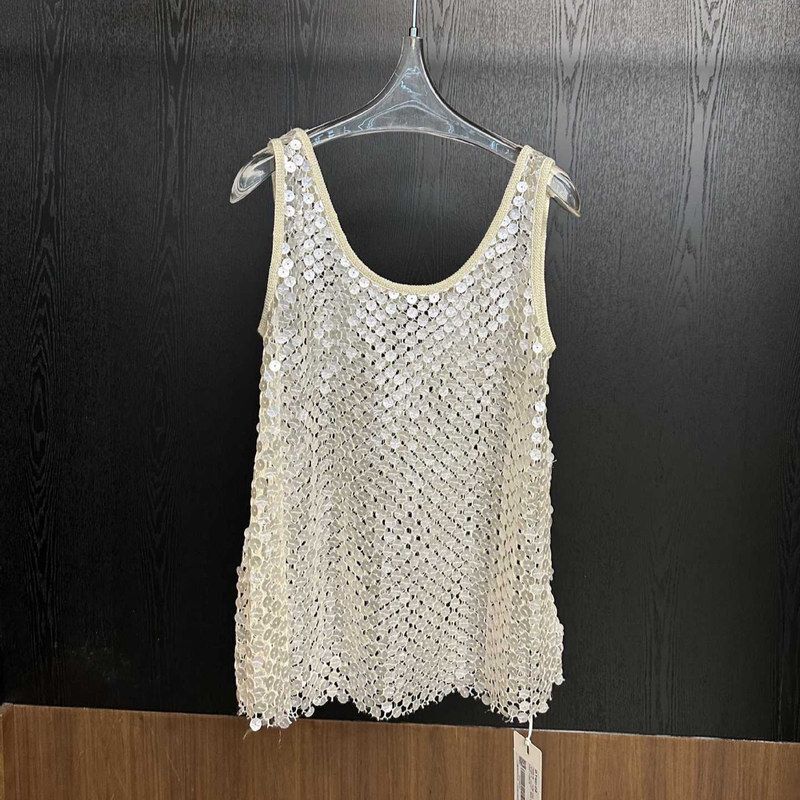 Sleeveless Woven Sequin Fashion Vest Dtwo2026 New Spring and Summer Style 6222105