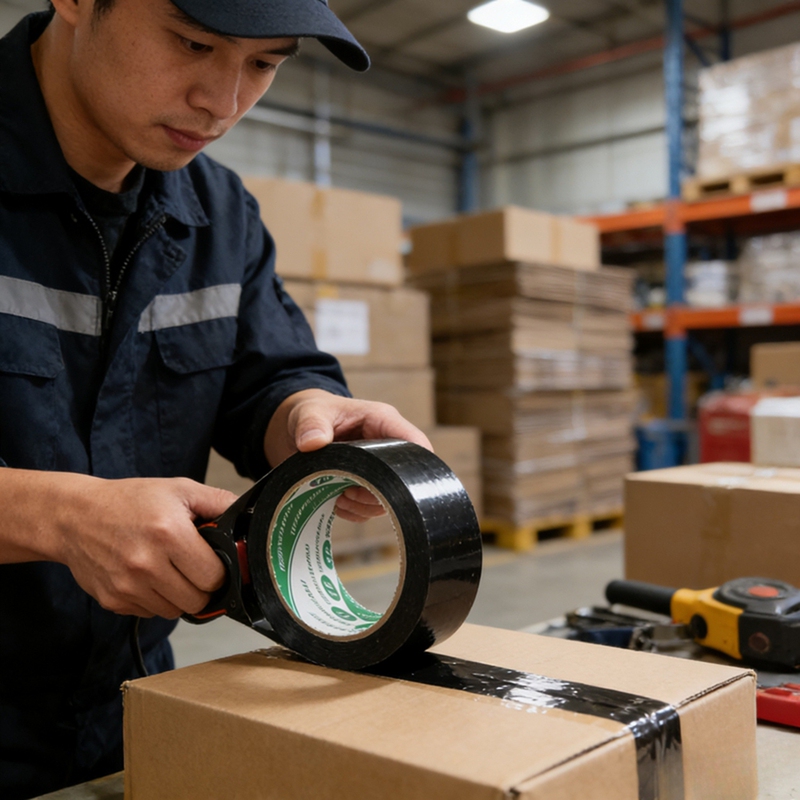 Special Black Sealing Tape for Express Delivery, 4.5cm Wide, Black Transparent Tape That Can Cover Carton Labels, Packaging Tape