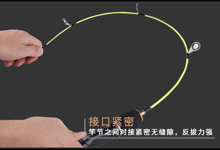 Ice удочкой 冰钓竿套装冬钓竿实心超硬超短竿钓鱼竿 筏竿 插节竿小海竿