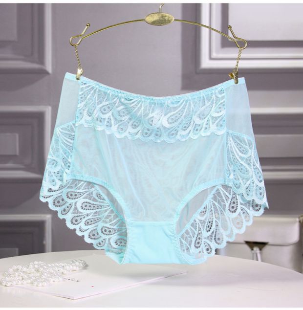 Eo cao XL đồ lót nữ mùa hè béo mm băng lụa liền mạch búp lụa gợi cảm đầy đủ trong suốt kích thước lớn tam giác nữ quần lót big size