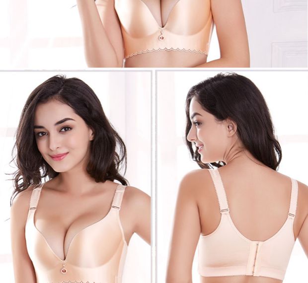Không có vòng ngực thép CDE cup tập hợp không có dấu vết một loại chất béo mm XL để nhận được áo ngực điều chỉnh đồ lót phụ nữ ao lot duc