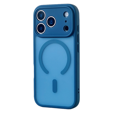 Frosted Matte Blue/Gray MagSafe iPhone Case