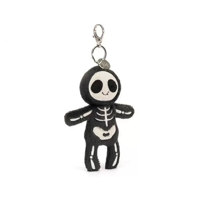 British Jellycat Skeleton Pendant Skeleton Bob Quirky Keychain Doll Backpack Pendant Birthday Gift