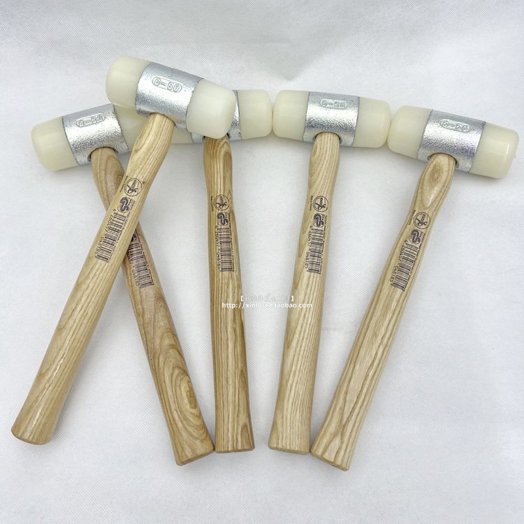 Original Imported HUNTER German Hunters White Rubber Hammer Nylon Hammer Mounted Hammer Wood Handle Rubber Sandboard Molds Hammer-Taobao