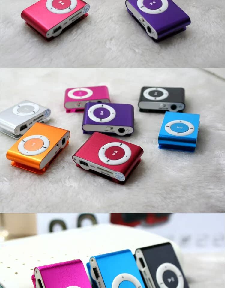 Clip sắt kim loại nhỏ đơn giản MP3 thẻ thời trang máy nghe nhạc sinh viên thể thao chạy nhạc nghe - Trình phát TV thông minh máy phát wifi