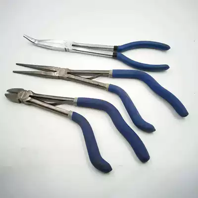 Curved handle oblique mouth pliers Pointed nose pliers Curved pointed nose pliers 10 11 12 inches
