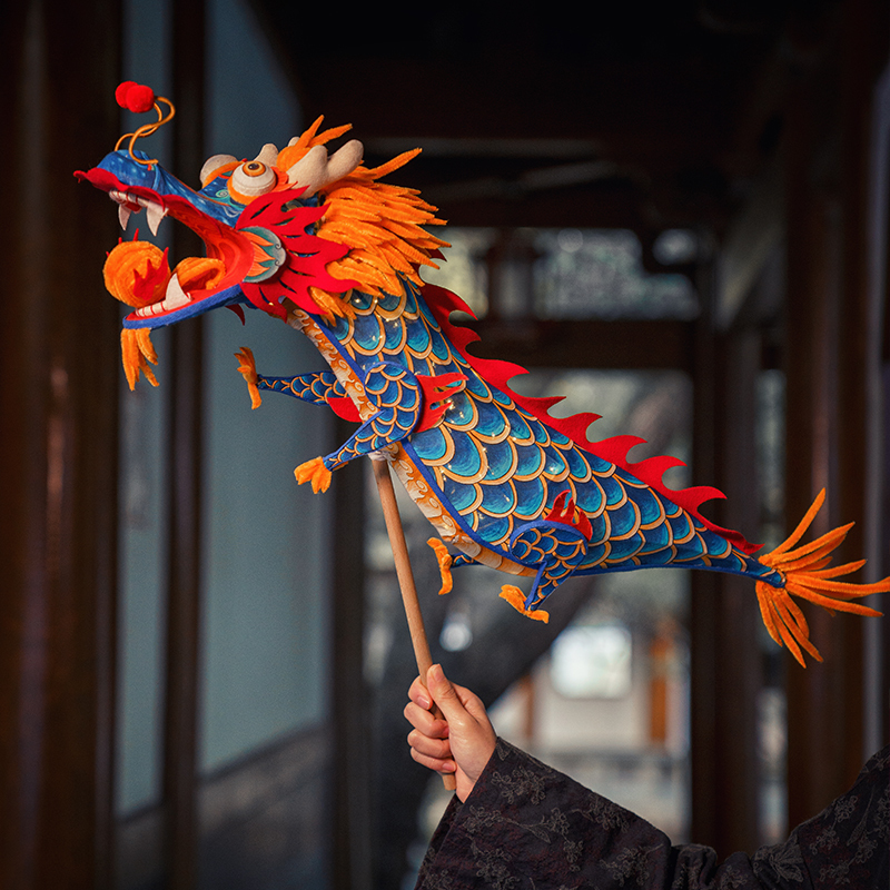 Wang's Handmade Lantern New Model 2026 Dragon Lantern DIY Craft Kit Ancient Style Chinese Bamboo Weaving